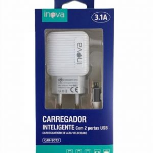 Carregador Cabo V8 3.1A 2 USB CAR-9013 Inova