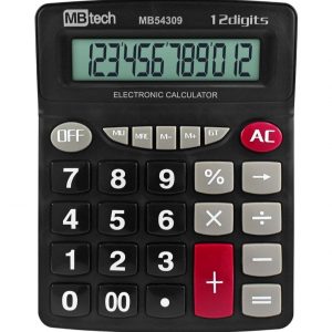 Calculadora Eletrônica A Pilha 12 Dígitos MB54309 Mbtech