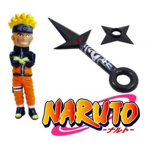 Kit Naruto Boneco + Acessórios Ninja