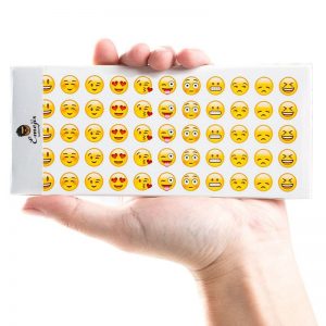 Cartela com 55 Adesivos Emoji