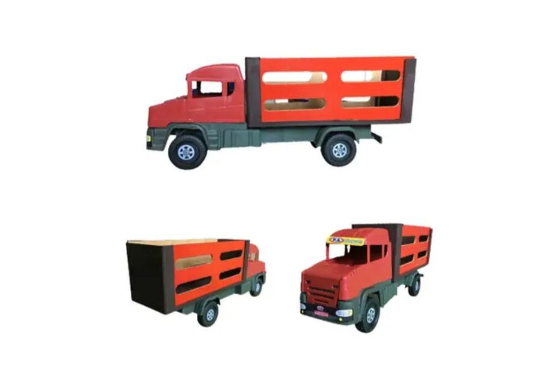 Caminhão Boiadeiro - Brinquedo Infantil de Madeira