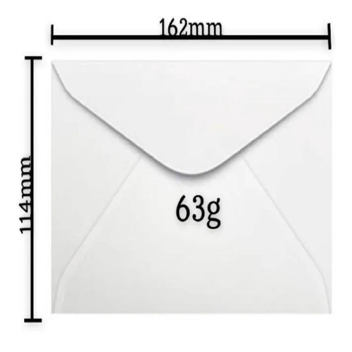 Envelope Carta Branco S/CEP 11,4X16,2CM Carta 10 Scrity